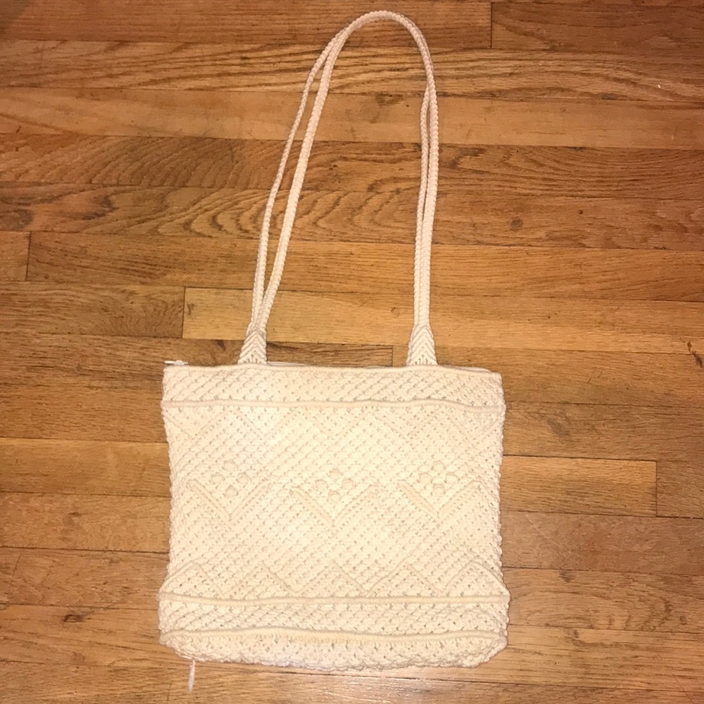 Vintage Knit Tote Bag